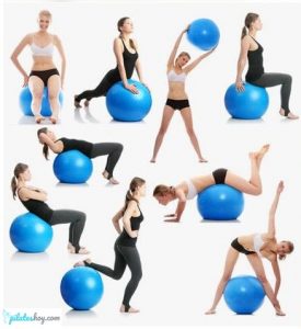 ejercicios con balon de pilates