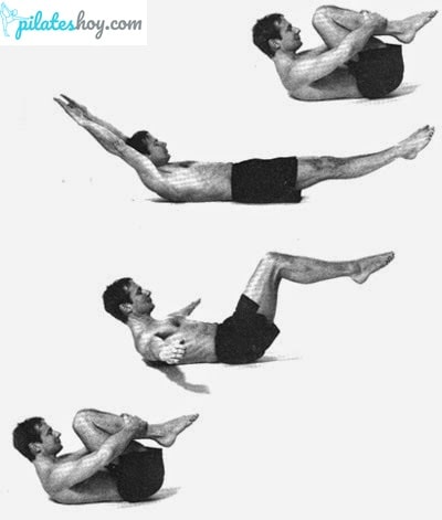 double leg stretch pilates ejercicio